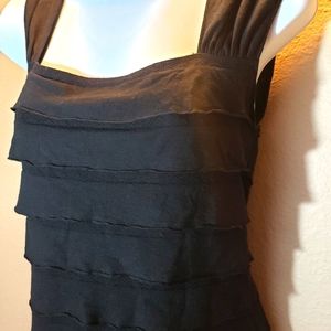 Max studio black ruffle shirt